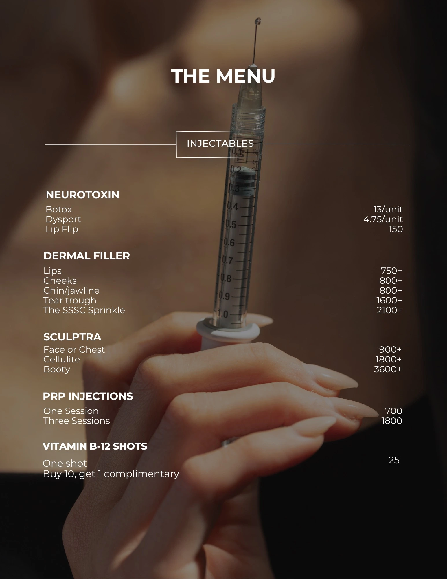 Pricing Menu | Skyler Soares Skin Clinic | Scottsdale, AZ