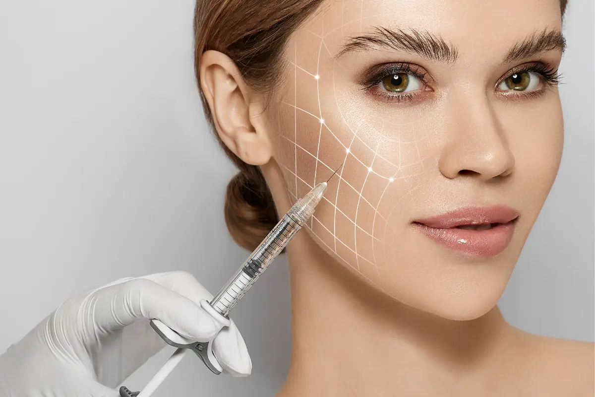 Woman receiving Sculptra aesthetic facial Volume injection in Scottsdale, AZ